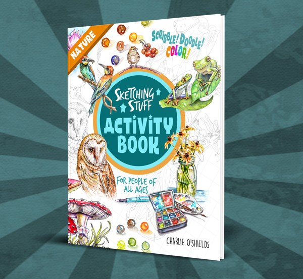 Sketching Stuff Activity Book Nature Product Image - Doodlewash